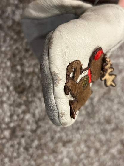 Robeez, Reindeer Holiday Themed Crib shoes, slippers, tan/brown colour, size 6-12 mos, VGUC, Shoes 2 (Baby: 0-12 mth)