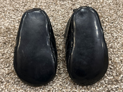 Black Patent Dress Shoes for baby, Velcro Crib Shoes, size 0-6 mos, VGUC, Shoes 1 (Baby: 0-12 mth)