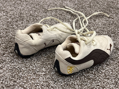 Puma, Cream/brown sneakers, size 10.5, VGUC, Shoes 10.5 (Toddler:2-4yr)