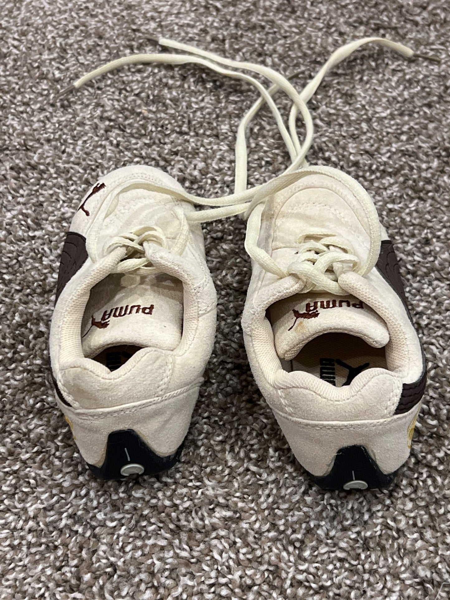 Puma, Cream/brown sneakers, size 10.5, VGUC, Shoes 10.5 (Toddler:2-4yr)