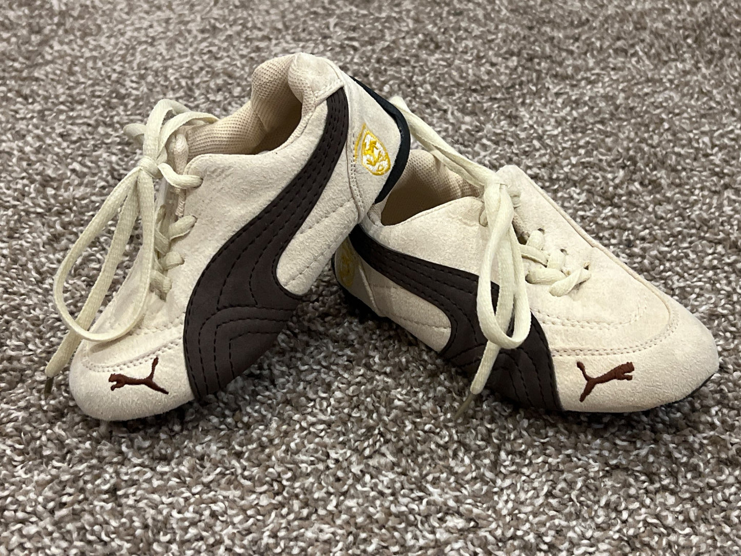 Puma, Cream/brown sneakers, size 10.5, VGUC, Shoes 10.5 (Toddler:2-4yr)