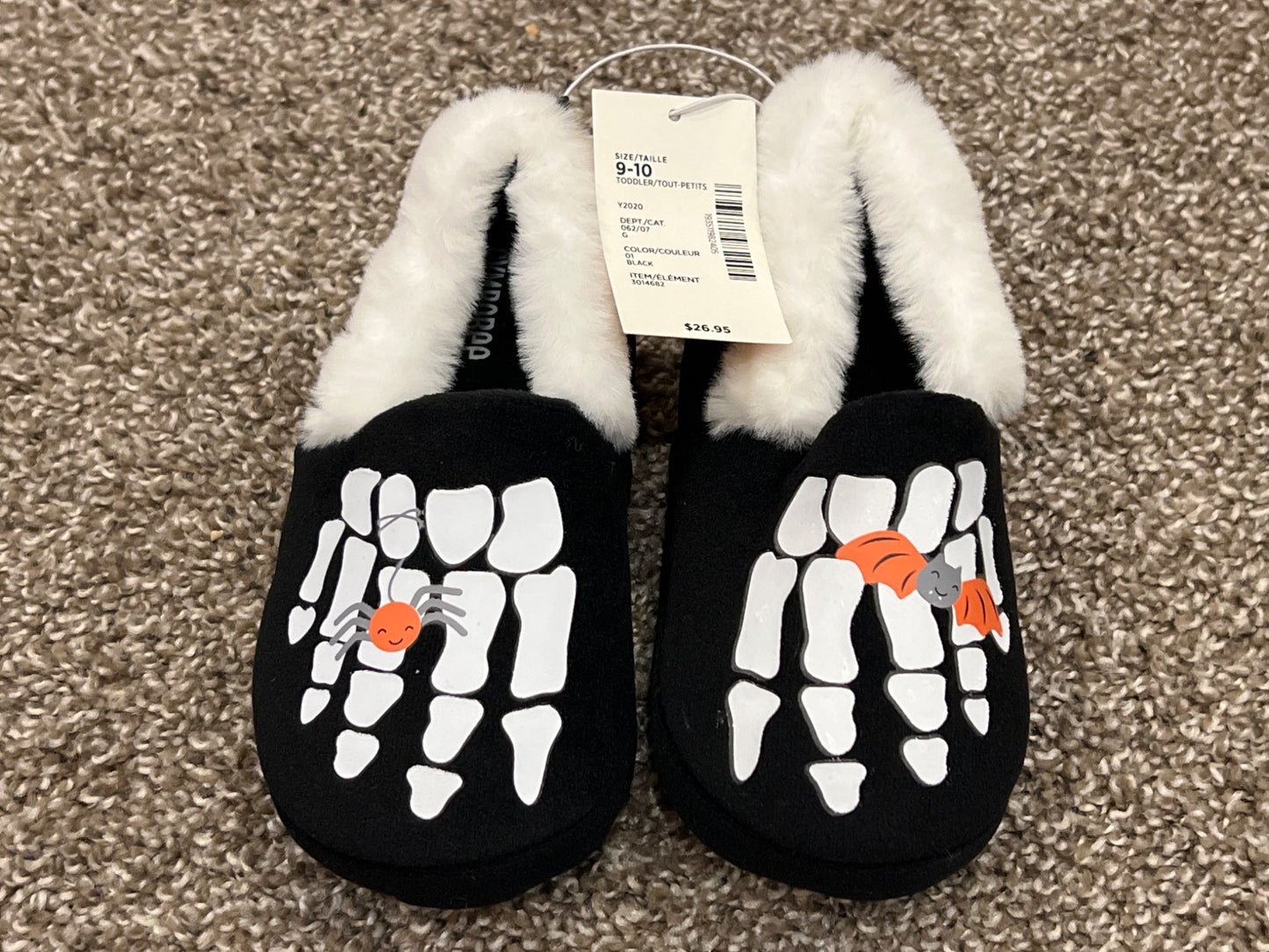 Gymboree, Skeleton Slippers, size 9-10, NWT, MSRP $26.95, Shoes 9 (Toddler:2-4yr)