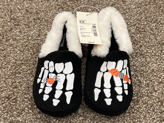 Gymboree, Skeleton Slippers, size 9-10, NWT, MSRP $26.95, Shoes 9 (Toddler:2-4yr)