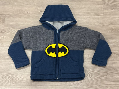Knit Batman Sweater with Fleece Lining, Approx. size 2T, VGUC, Kids 2T