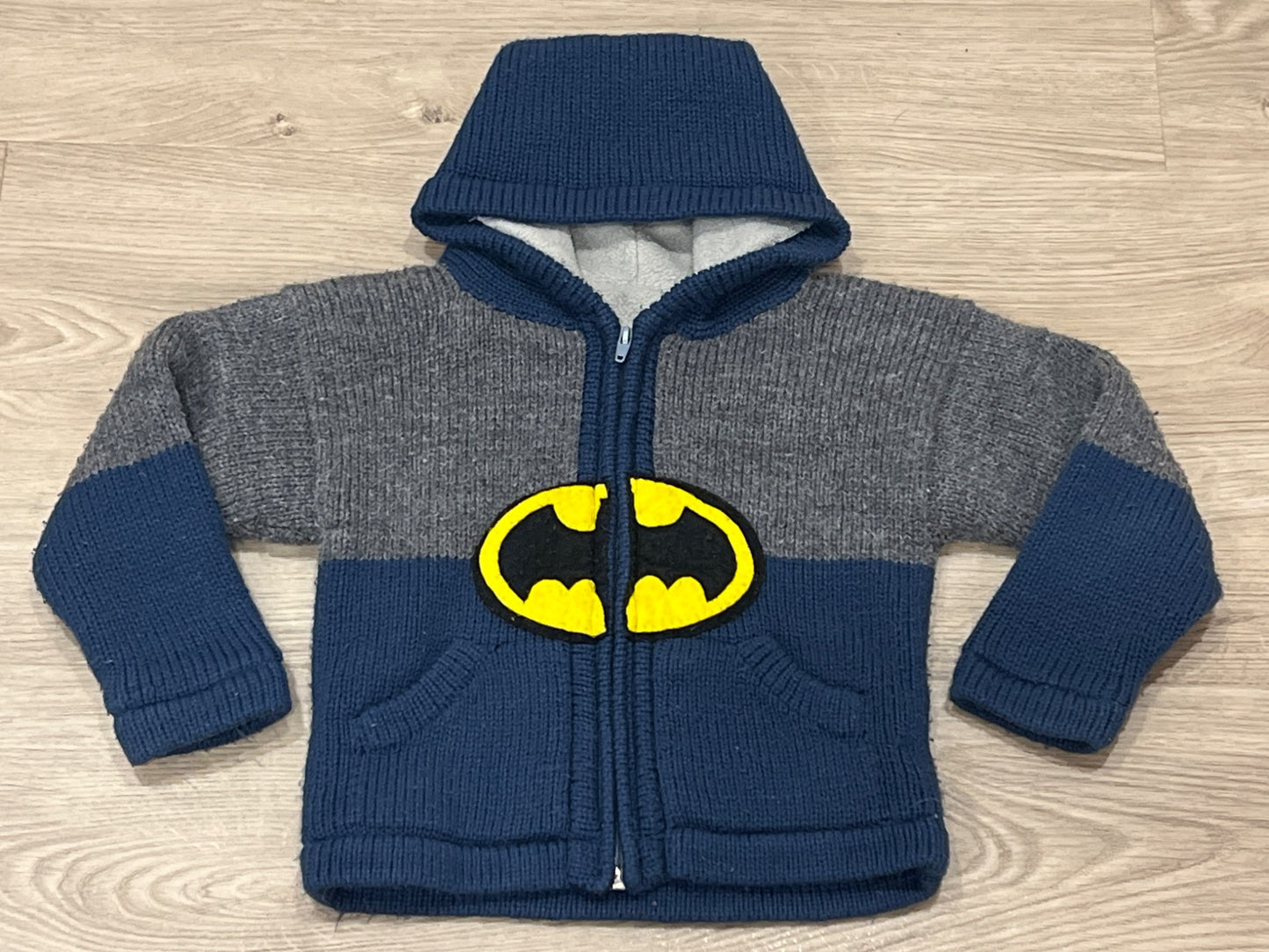 Knit Batman Sweater with Fleece Lining, Approx. size 2T, VGUC, Kids 2T