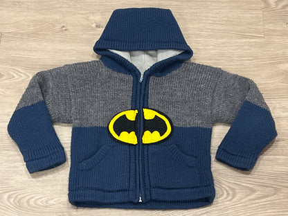 Knit Batman Sweater with Fleece Lining, Approx. size 2T, VGUC, Kids 2T