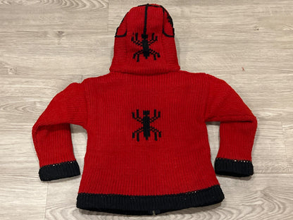 Knit Spiderman Sweater, Fleece-lined, Ecuathentic, Approx size 3-4 yrs, EUC, MSRP $65.00, Kids 3T
