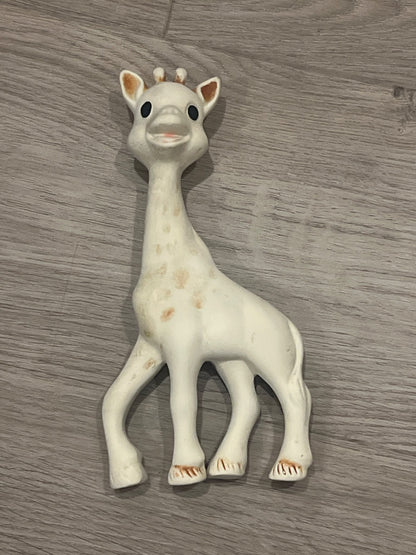 Bundle of Soft Squeaky Toys, Sofie la girafe (x3) and Infantino (x2) VGUC, MSRP for the bundle ~ $111