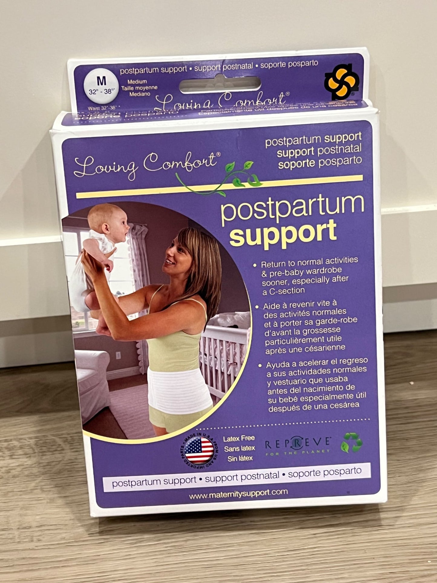 Postpartum Support Belt from Loving Comfort, size Medium (32" - 38"), VGUC, MSRP $43-45 CAD, Maternity M (8-10)
