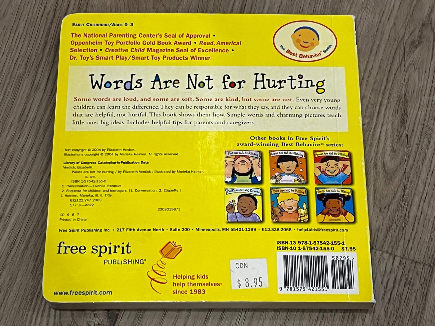 Bundle of 6 of The Best Behavior Series Books, GUC, MSRP $53.70  (for all 6)