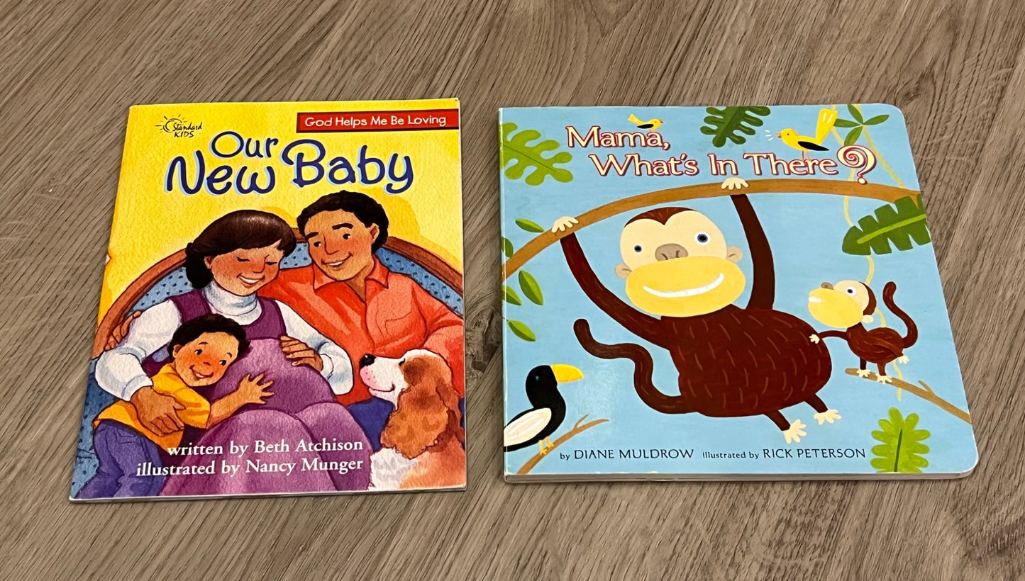 Bundle of 2 New Baby Books for the new big brother or sister, GUC