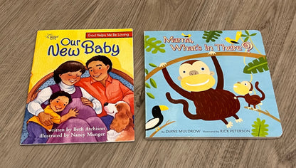 Bundle of 2 New Baby Books for the new big brother or sister, GUC