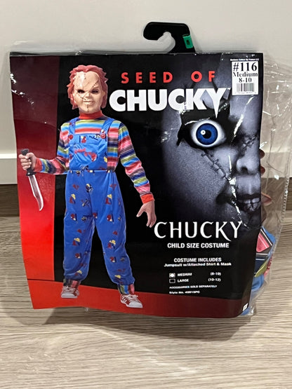 Chucky Halloween Costume, size 8-10, VGUC, MSRP $39.99, Kids 8