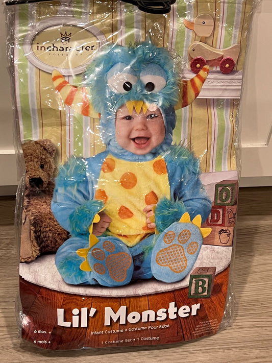 Lil' Monster Halloween Costume, size 6 months, VGUC, MSRP $66 CAD, Kids 6 Month (3-6M)