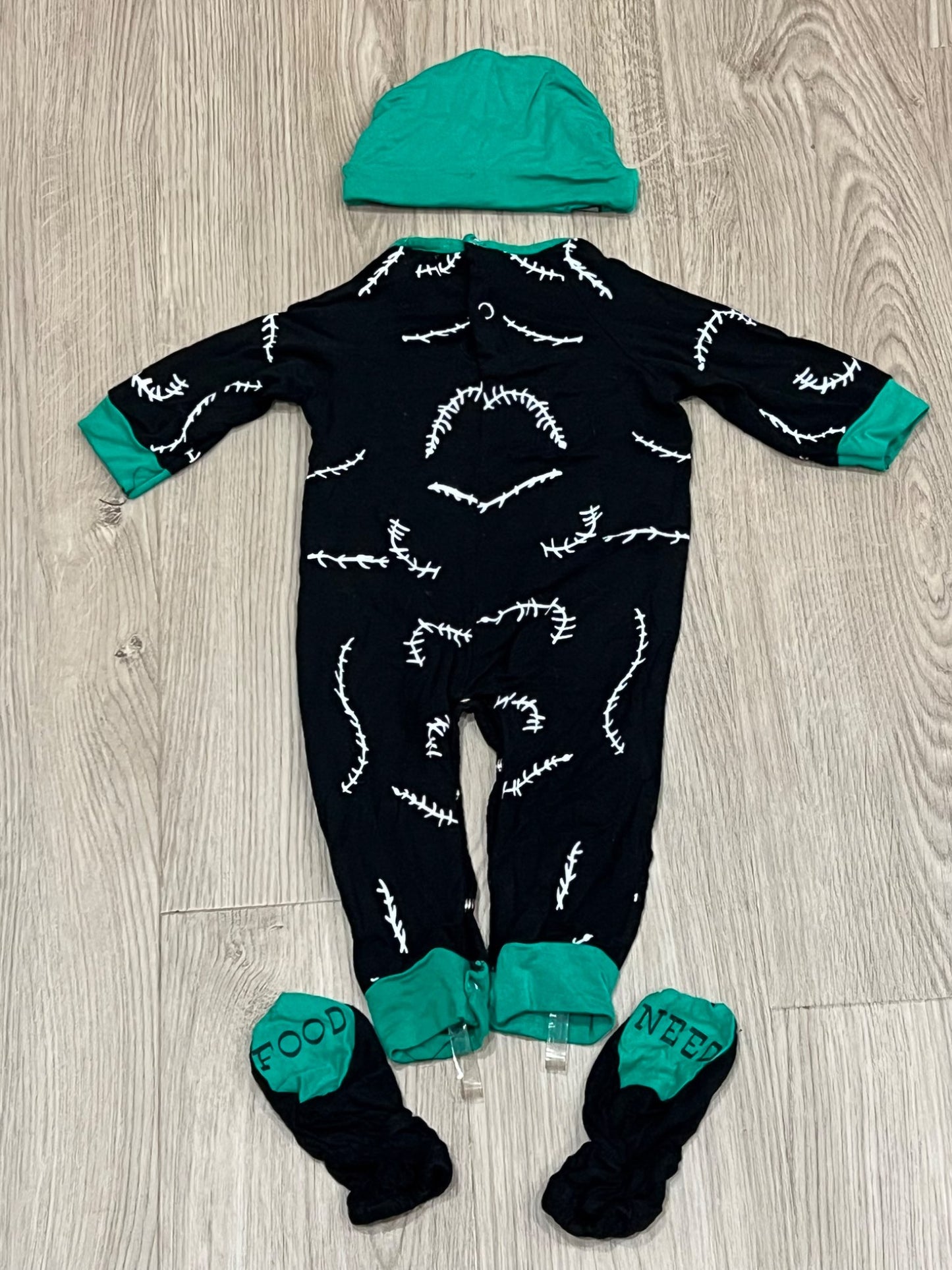 Frankenstein, Halloween outfit, costume, lightwieght, size 3-6mos, VGUC, Kids 6 Month (3-6M)