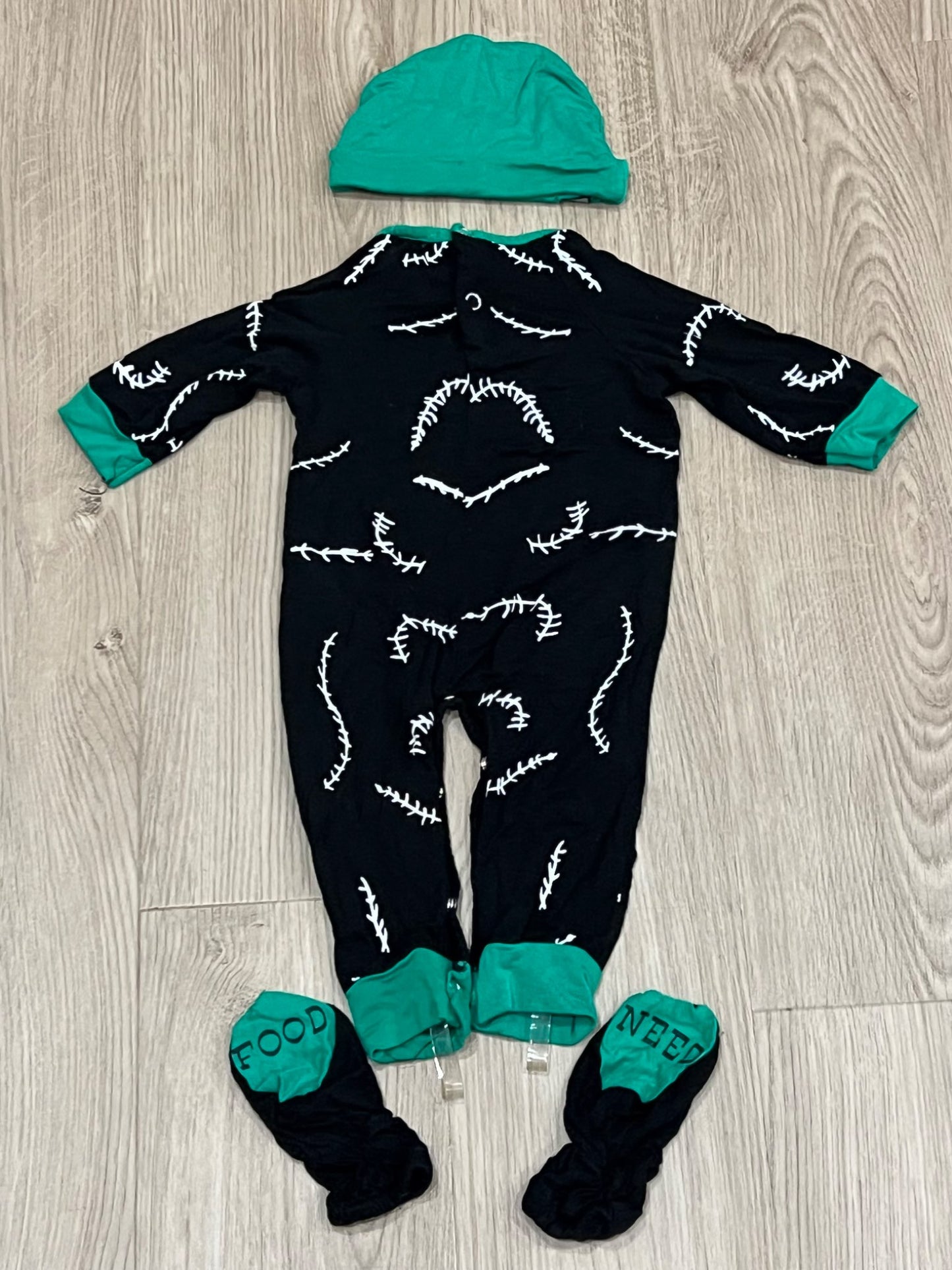Frankenstein, Halloween outfit, costume, lightwieght, size 3-6mos, VGUC, Kids 6 Month (3-6M)