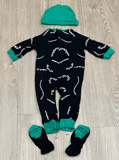 Frankenstein, Halloween outfit, costume, lightwieght, size 3-6mos, VGUC, Kids 6 Month (3-6M)