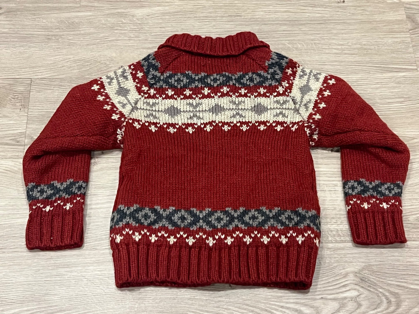 Beaver Canoe Zip Up Knit Sweater Cardigan, size 5T, EUC , Kids 5/5T