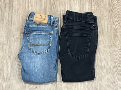 Bundle of  2pairs of Jeans from Abercrombie Kids, size 5/6, VGUC MSRP $59.99 CAD each pair, Kids 5/5T