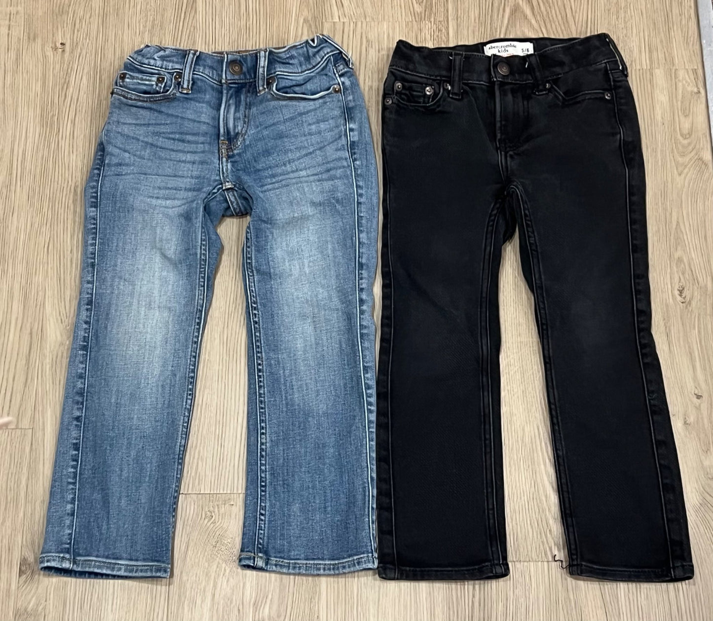 Bundle of  2pairs of Jeans from Abercrombie Kids, size 5/6, VGUC MSRP $59.99 CAD each pair, Kids 5/5T