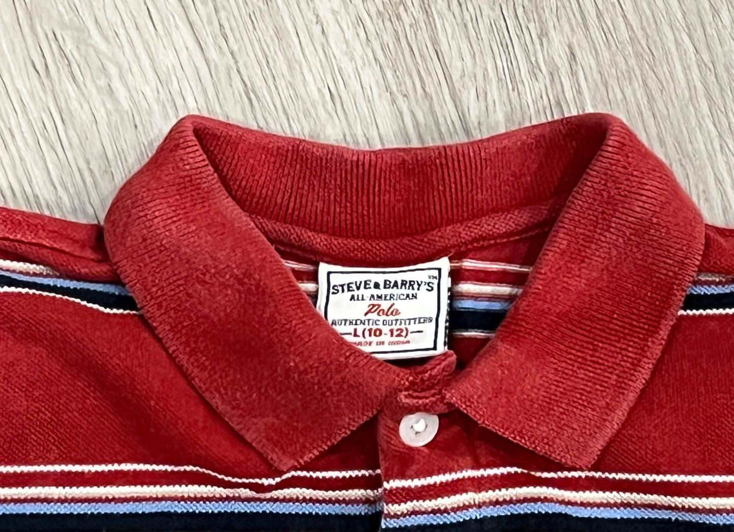 Boys Red Striped Polo Top, size 10-12, VGUC, Kids 10