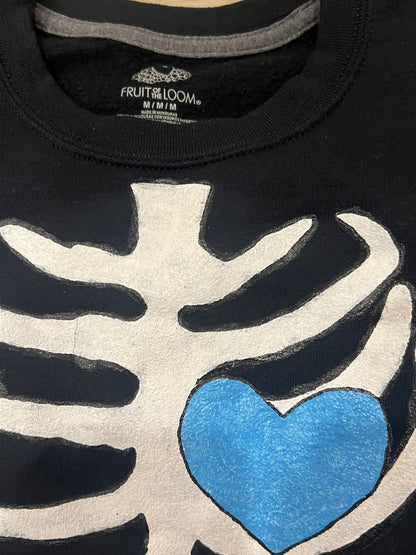 Matching Maternity Halloween Skeleton Sweatshirts, Ladies Small, VGUC, Maternity S (4-6)