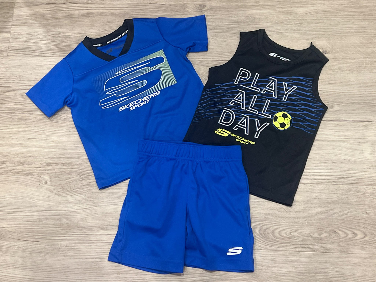 Boys Skechers 3-pc Tank Top, T-shirt and Shorts Set, size 4T, EUC, Kids 4/4T