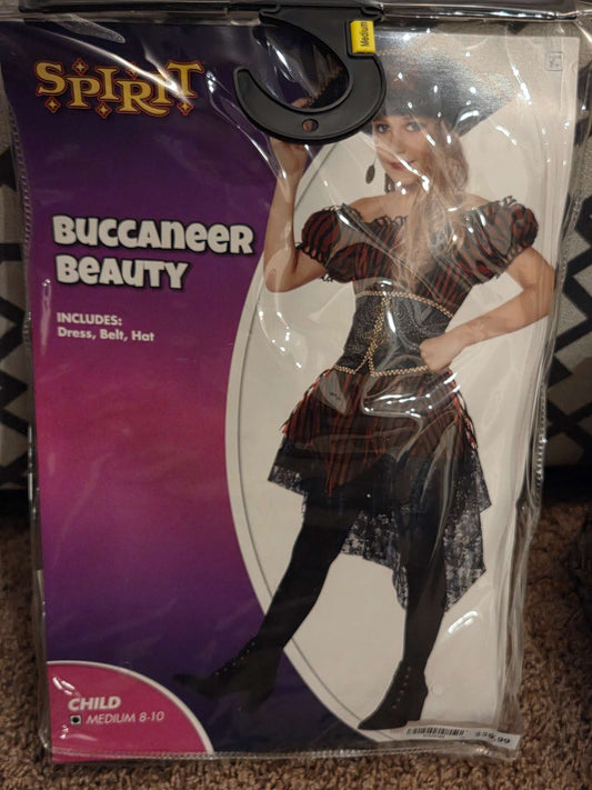 girls pirate Halloween costume size 8-10, Kids 10 (medium)