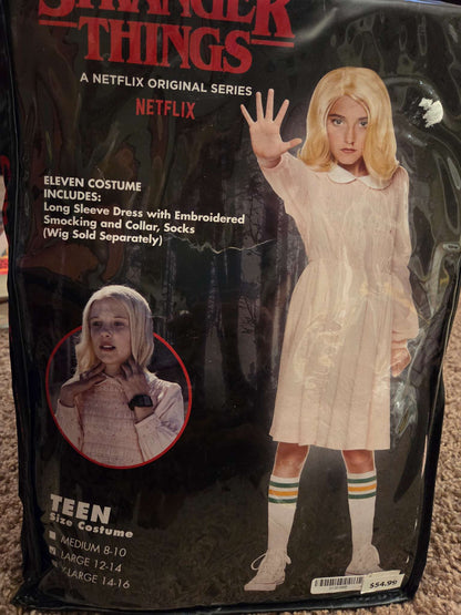 girls Eleven Costume from Stranger Things size 12-14, Kids 12 & 14 (large)