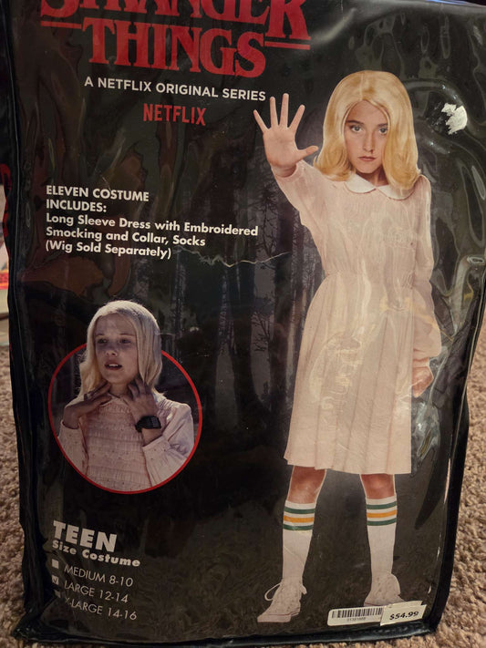 girls Eleven Costume from Stranger Things size 12-14, Kids 12 & 14 (large)