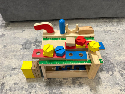 Melissa and Doug hammer and saw tool bench
