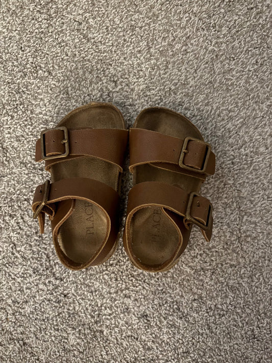 Children's Place Brown leather sandals size C5 , Shoes 5 (Walkers:12-24 mth)