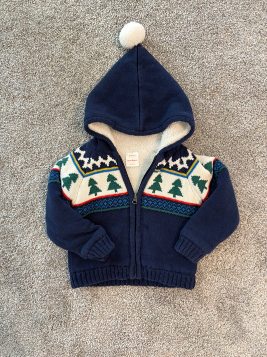 Hanna Andersson Sherpa Lined Hoodie/Sweater Size 3T - thick, warm and perfect for christmas! , Kids 3T