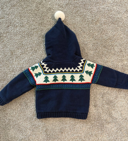 Hanna Andersson Sherpa Lined Hoodie/Sweater Size 3T - thick, warm and perfect for christmas! , Kids 3T