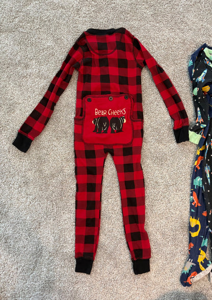 3T Pajama Bundle (see the red pajama's bear cheeks butt-flap!) Lazy One + Carter's Brands , Kids 3T