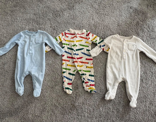 0-3 Month Footed Sleeper Bundle - Perfect condition!, Kids 3 Month (0-3M)