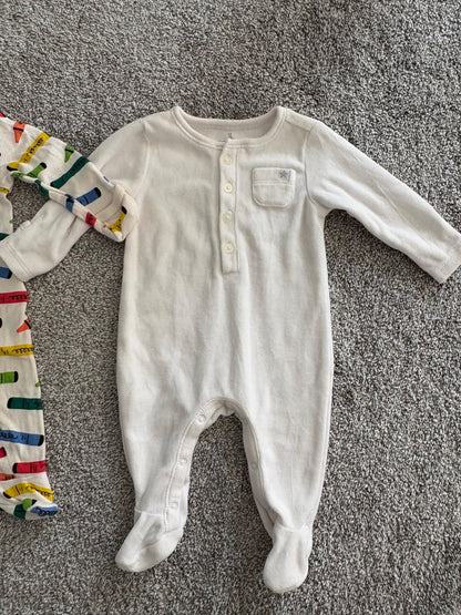 0-3 Month Footed Sleeper Bundle - Perfect condition!, Kids 3 Month (0-3M)