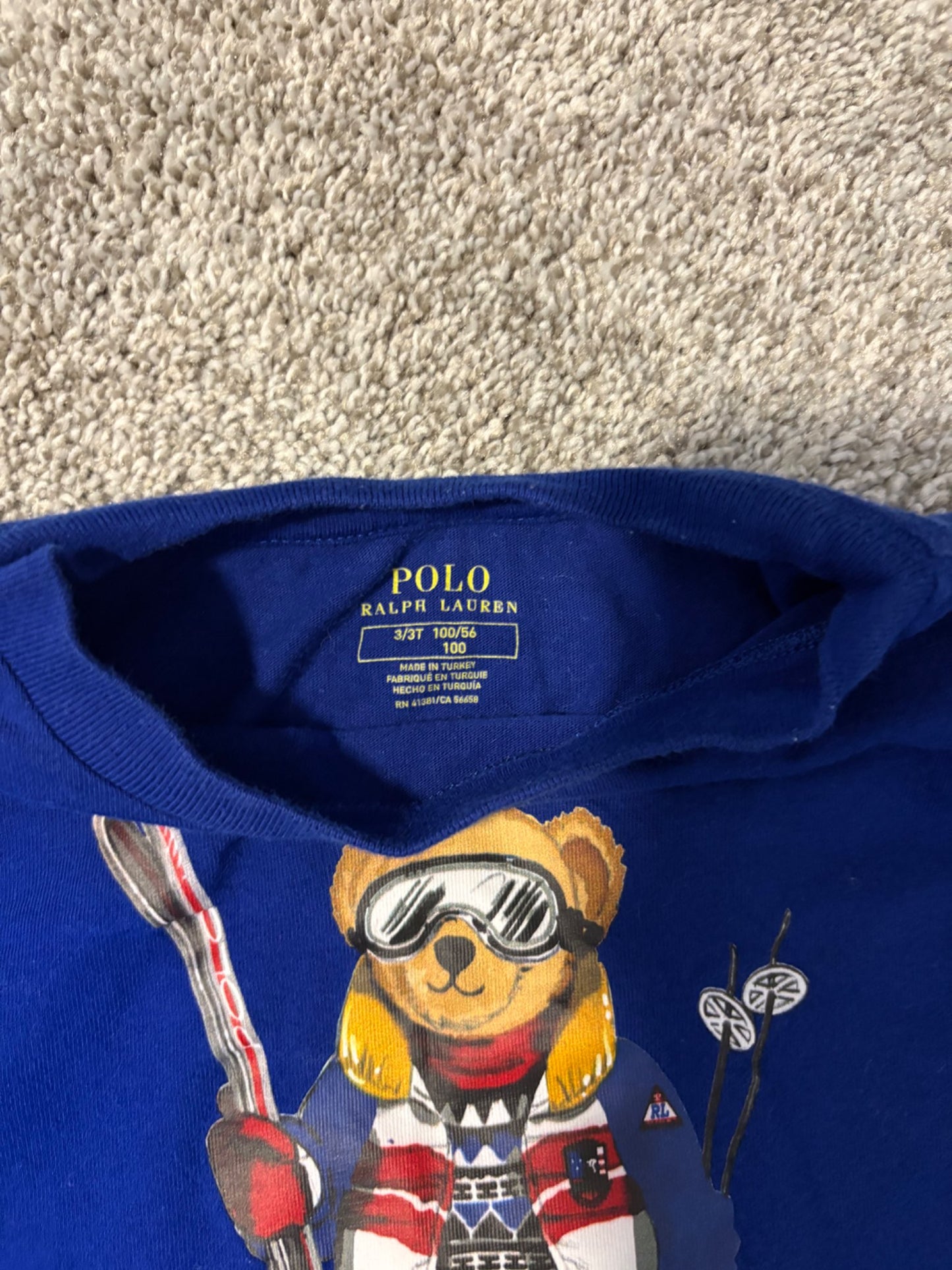 3T Polo Ralph Lauren Polo Bear Ski Long-Sleeve T-shirt - MSRP $50+ Perfect Condition!, Kids 3T