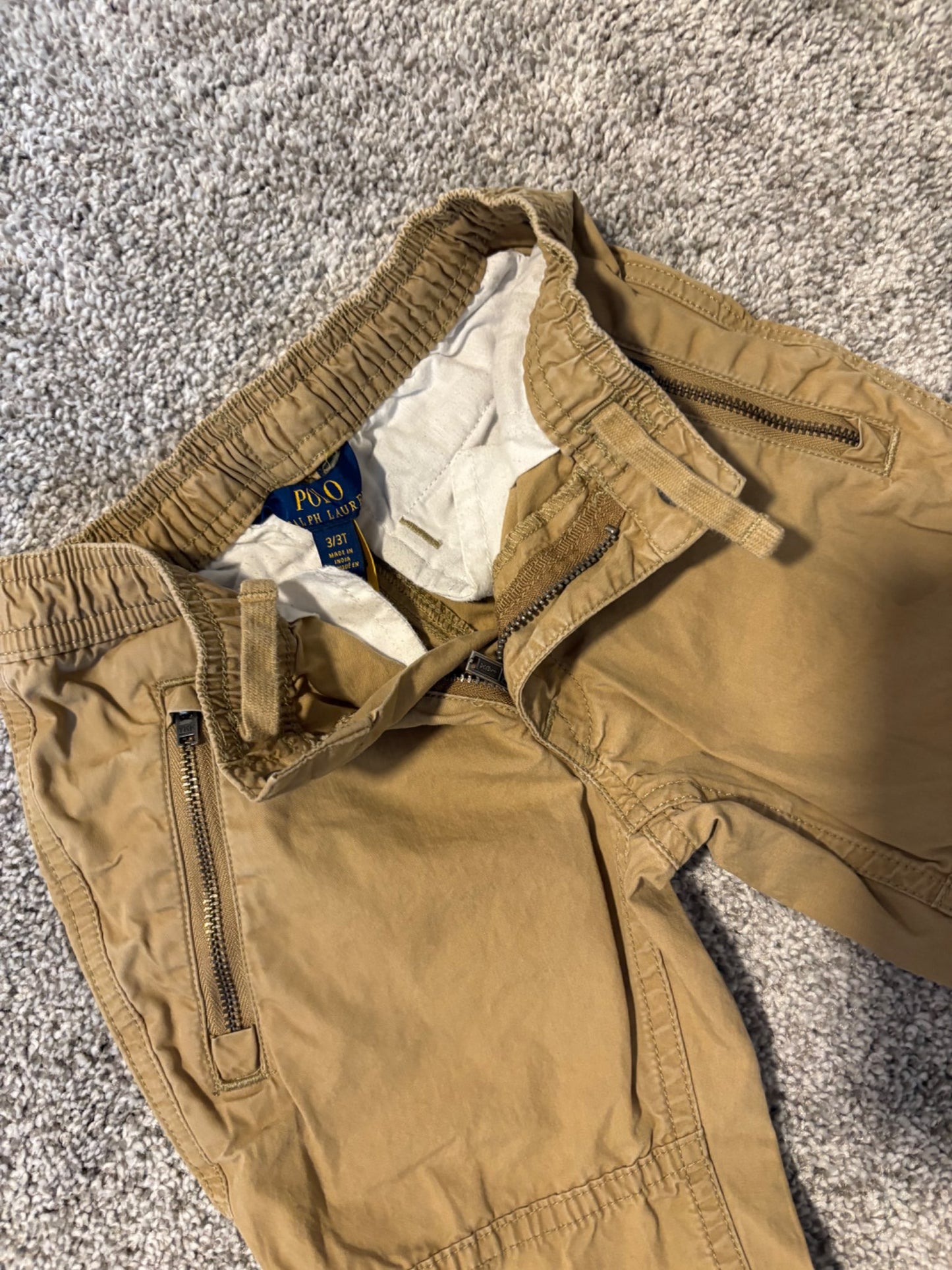 3T Polo Ralph Lauren Khaki Joggers in great condition.