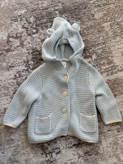 Baby gap size 6-12months blue & white cardigan , Kids 9 Month (6-9M)