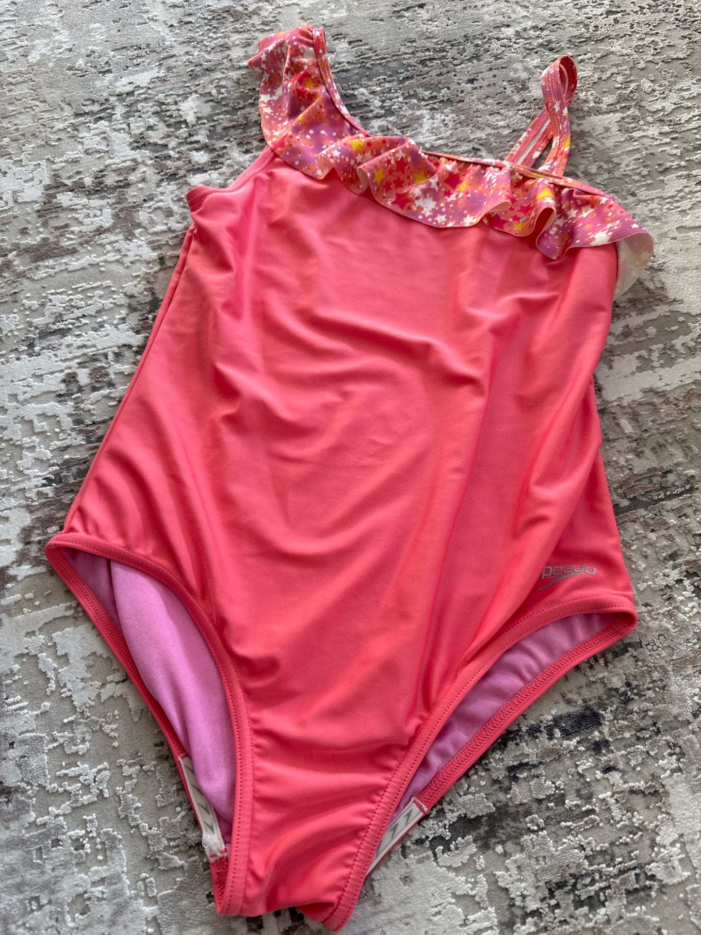 Speedo size 16 pink ruffle swimming suit , Kids 16 to 20