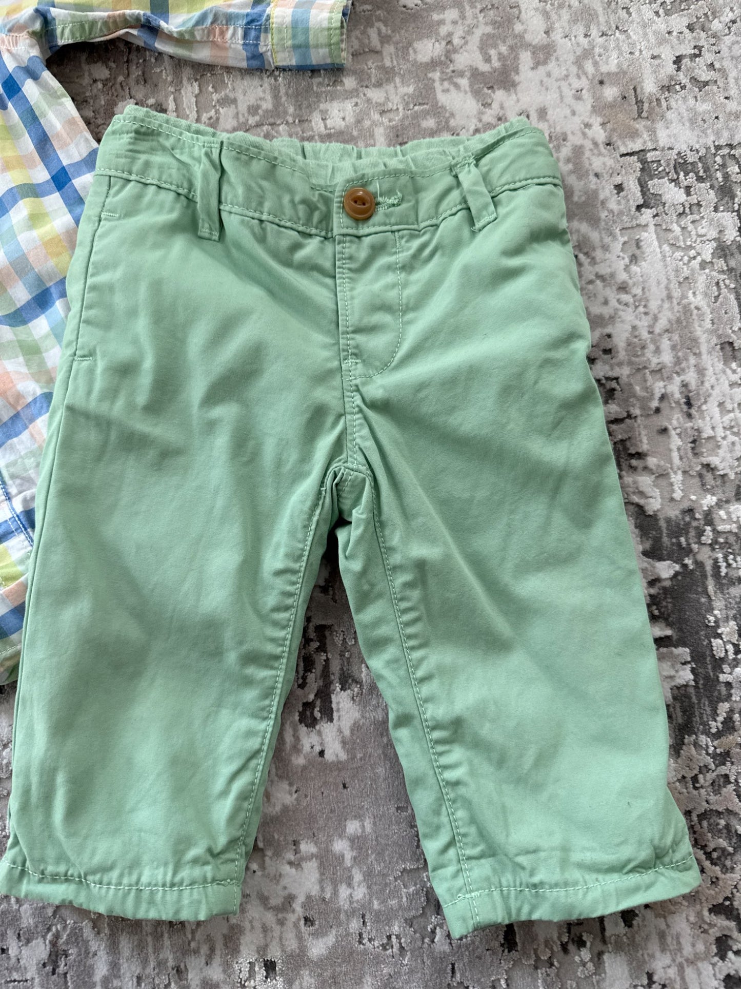 Baby Gap size 6-12m pastel outfits long sleeve shirt& pants, Kids 9 Month (6-9M)