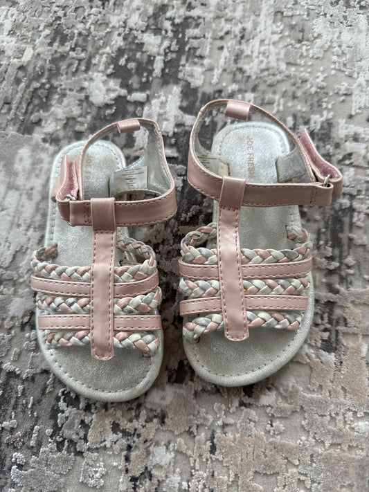 Joe Fresh size 8 pink& silver sandals, Shoes 8 (Toddler:2-4yr)