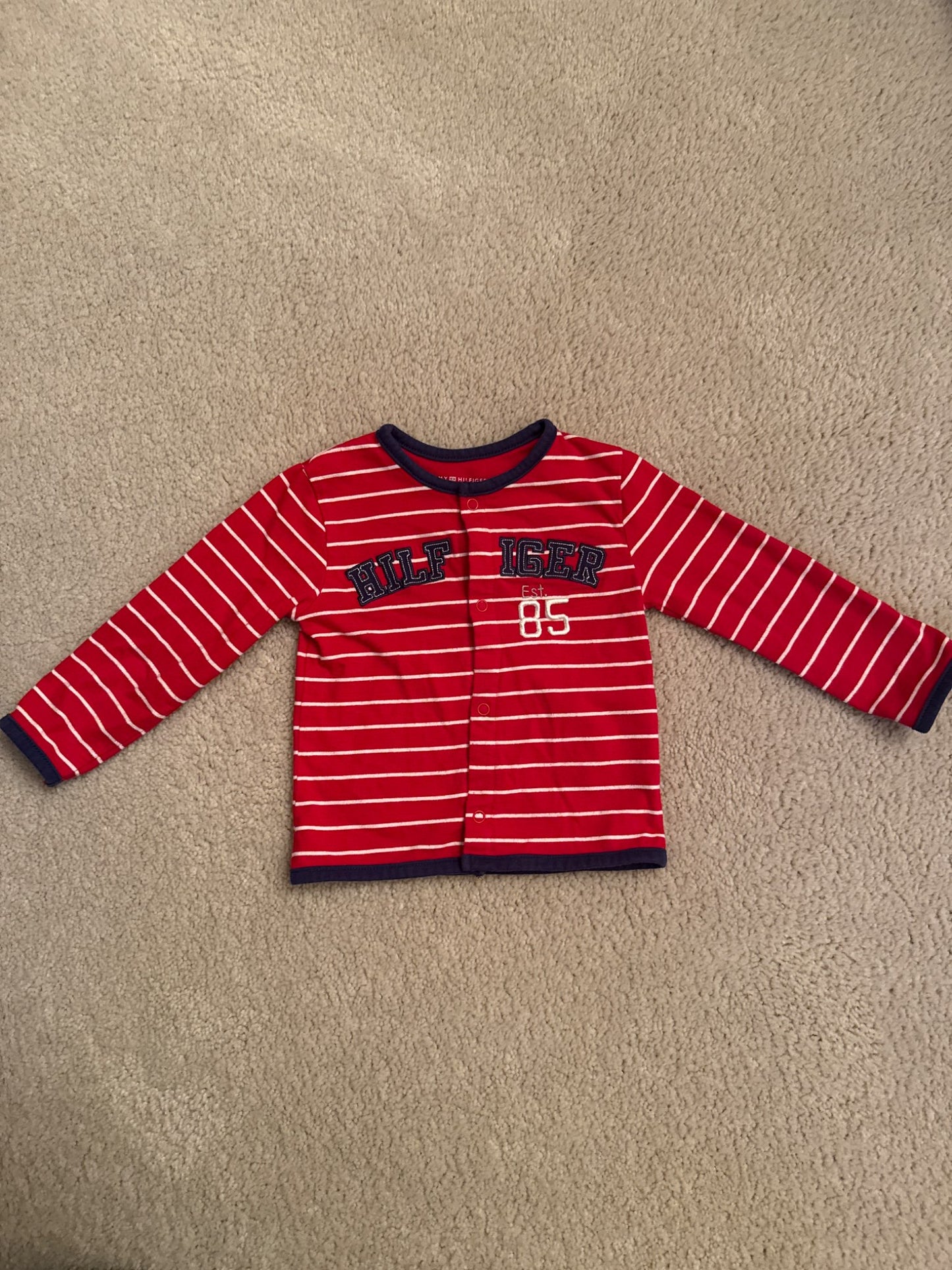 Tommy Hilfiger size 18 M red & navy 2PC set, Kids 18 Month (12-18M)
