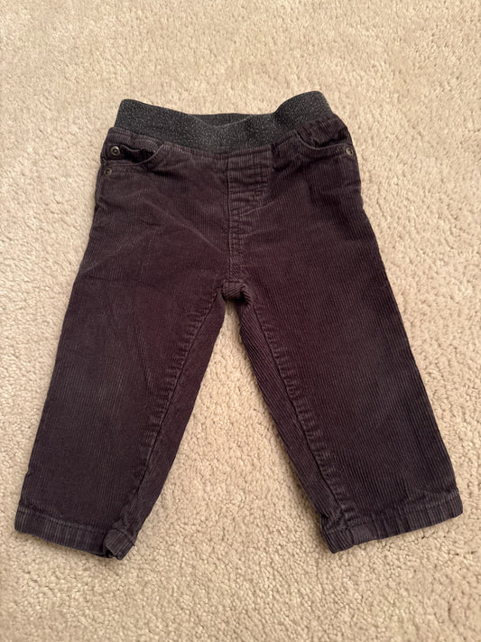 Joe Fresh size 6-12m charcoal corduroy pants , Kids 9 Month (6-9M)