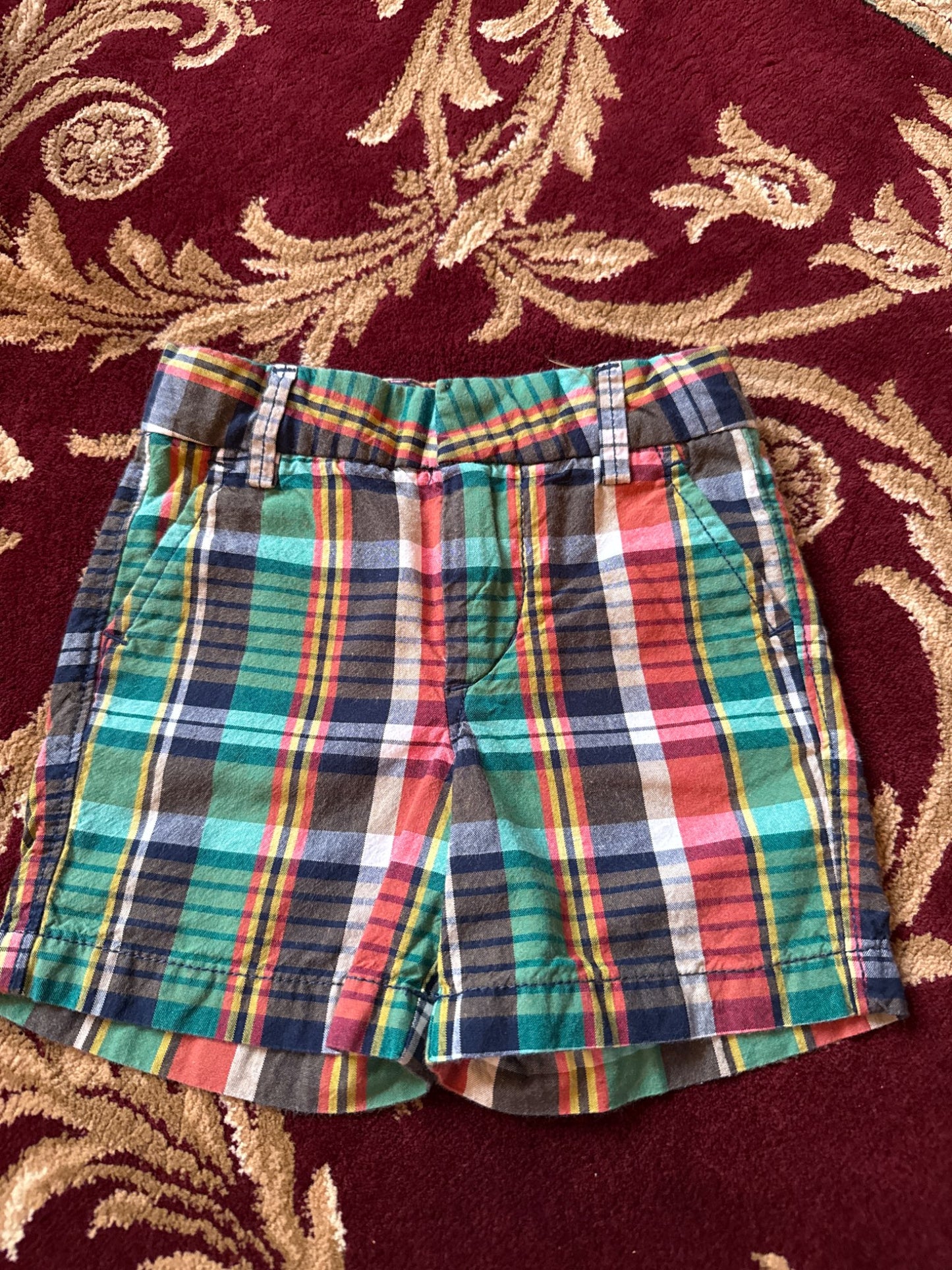 Baby Gap size 12-18m squares multi color shorts , Kids 18 Month (12-18M)
