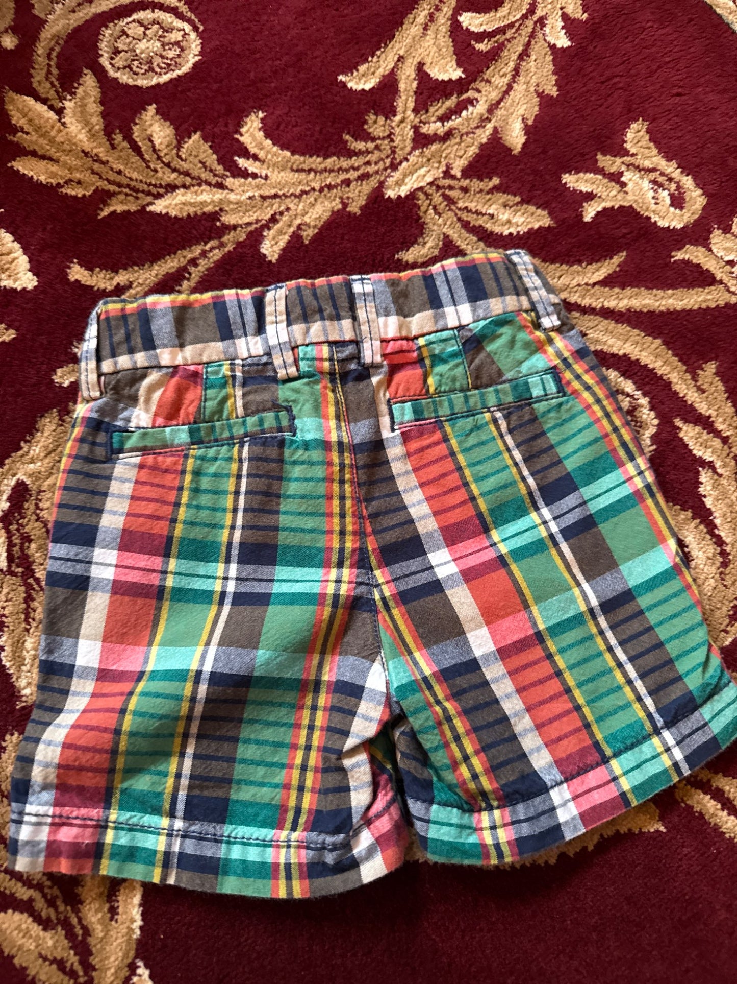 Baby Gap size 12-18m squares multi color shorts , Kids 18 Month (12-18M)