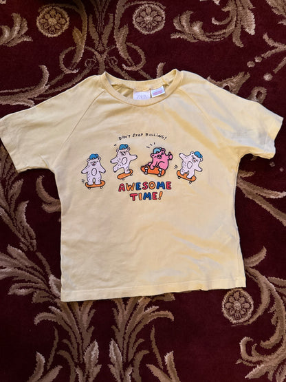 Zara size 18 - 24 m yellow shirt +  pink red short, Kids 24 Month (18-24M)