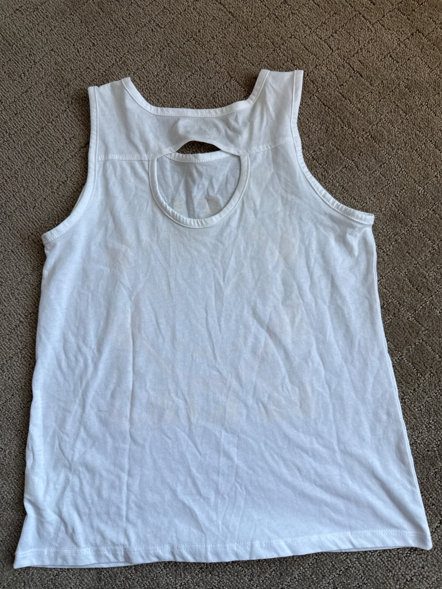 2Shirts size 14: 1 cat& jack yellow  with pink polk dot short& 1 children place be  kind tank, Kids 14