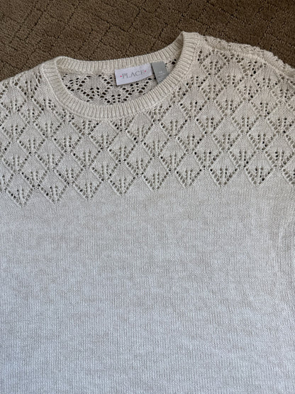 Children’s place size 14 cream gold sweater, Kids 14
